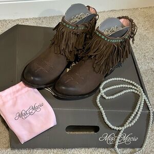 NEW - Miss Macie Fringe Benefit booties